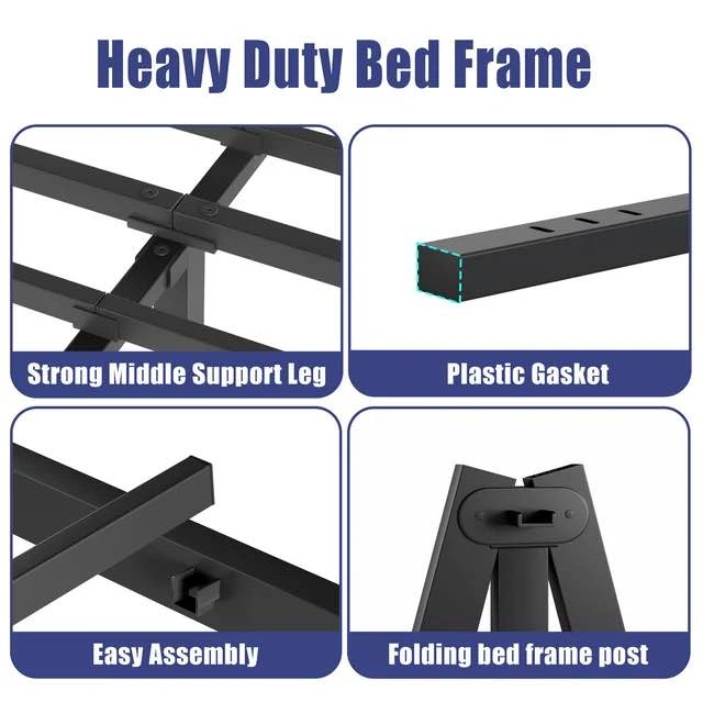 New Twin Size Metal Platform Bed Frame - Black - photo 4
