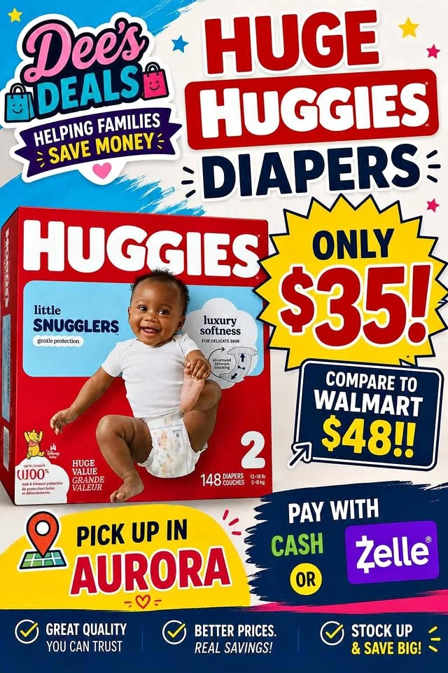 Huggies Big Box Diapers $35! (Walmart $48!)