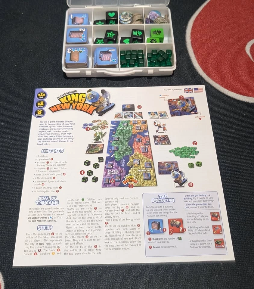 King of New York Board Game IELLO Complete - photo 4