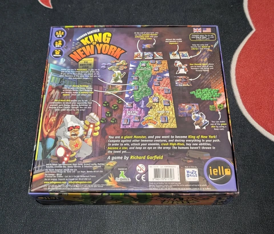 King of New York Board Game IELLO Complete - photo 5