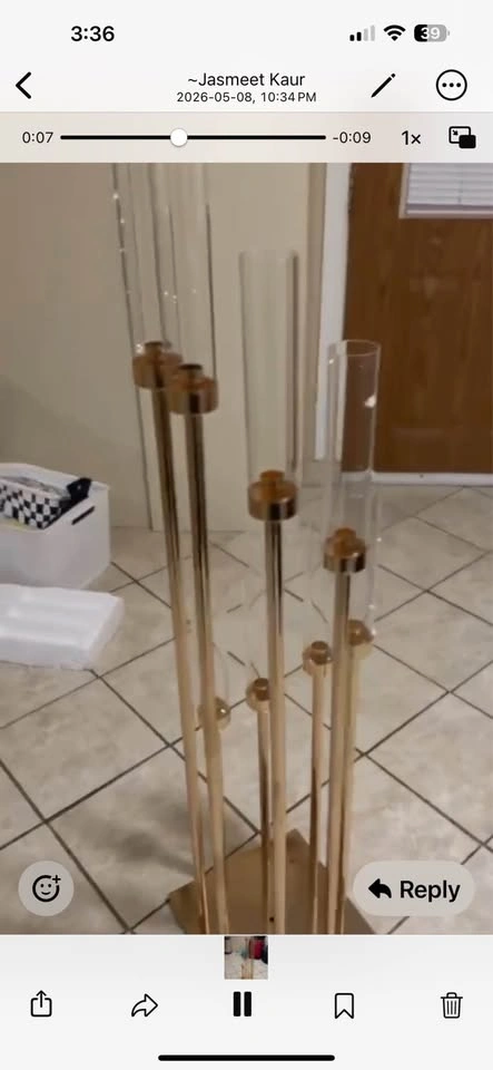 Golden 8 Head Candelabra - photo 3