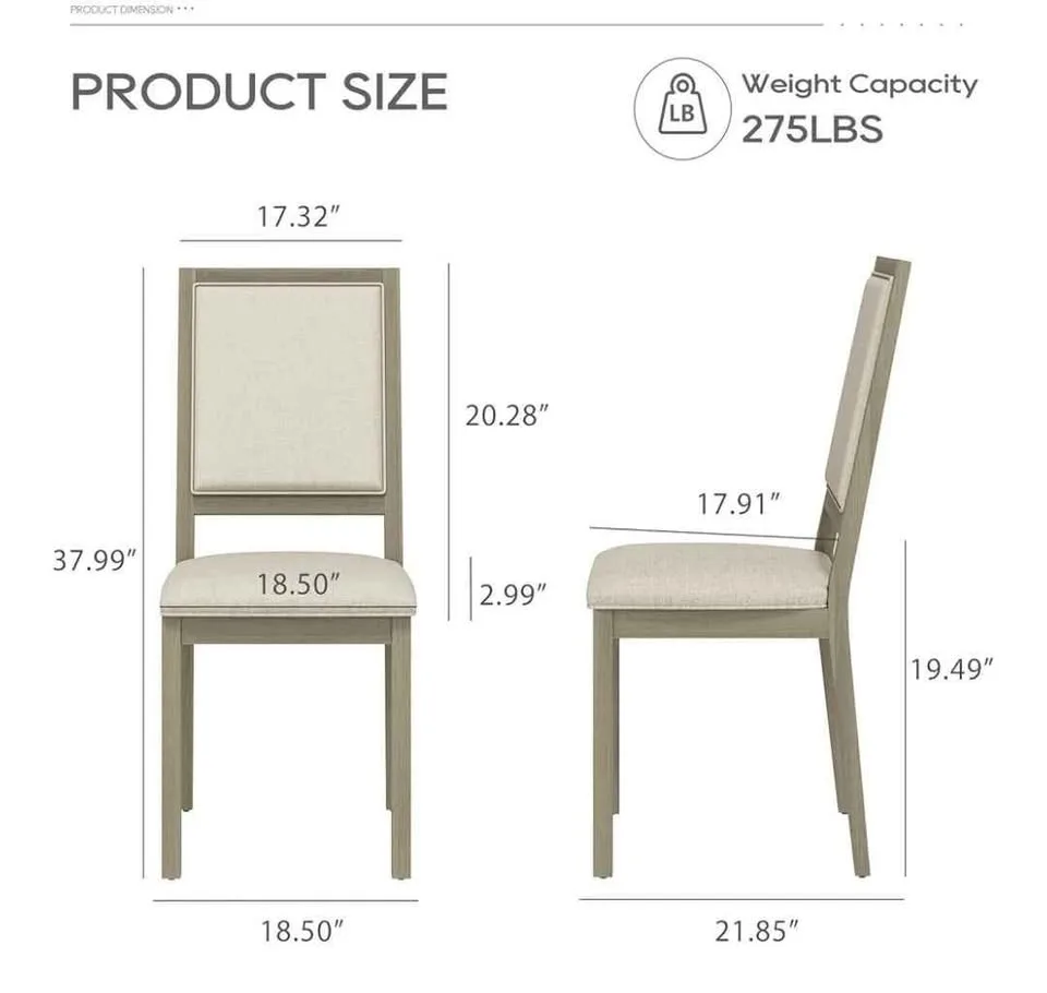Set of 2 Upholstered Dining Chairs – Brand New, Modern & Sturdy image indicator(6)