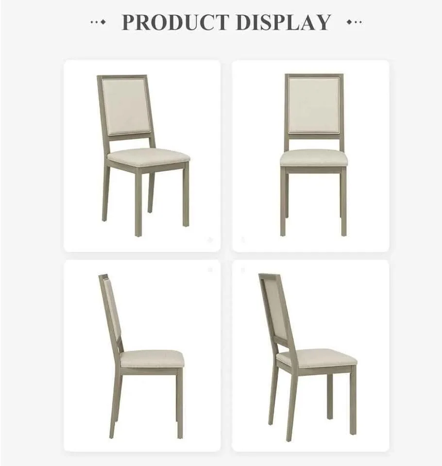 Set of 2 Upholstered Dining Chairs – Brand New, Modern & Sturdy image indicator(8)