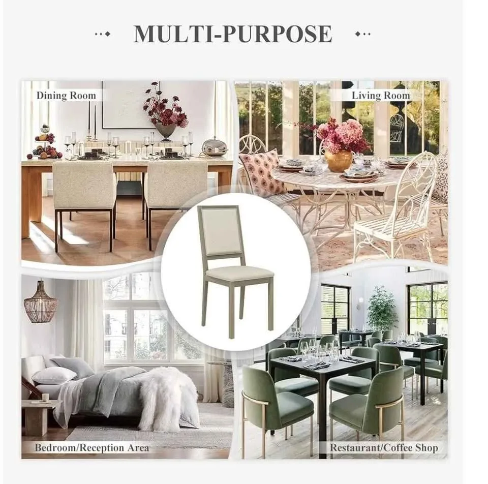 Set of 2 Upholstered Dining Chairs – Brand New, Modern & Sturdy image indicator(9)