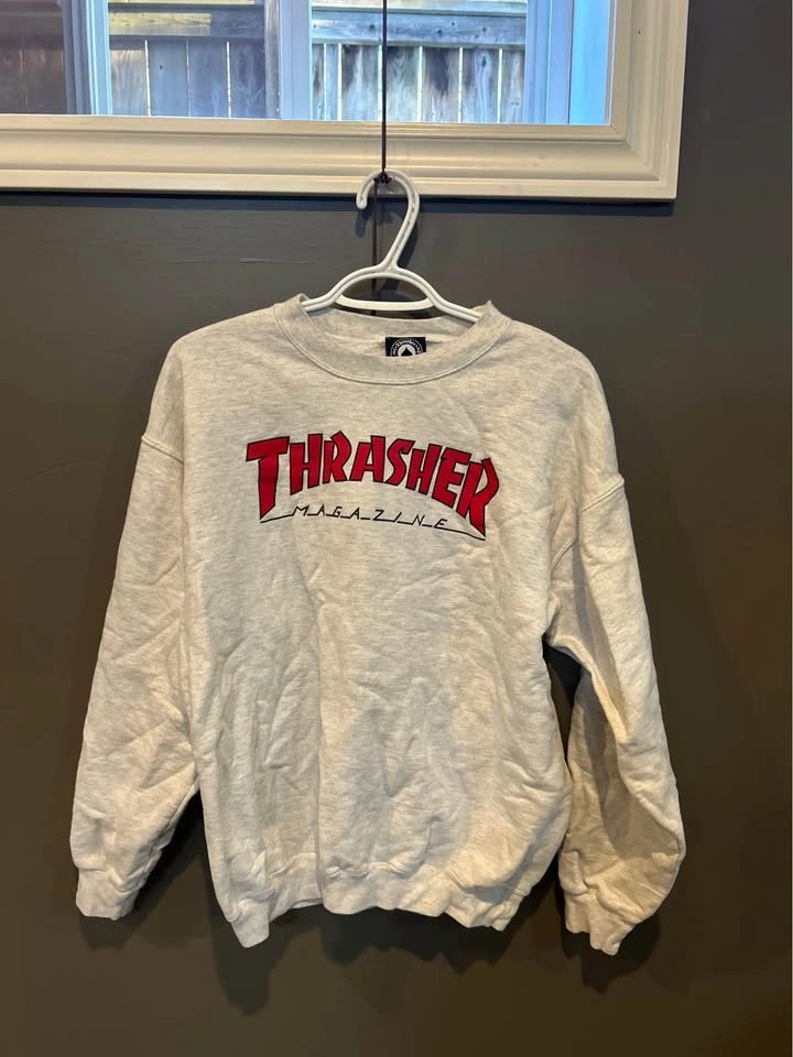 Thrasher Men's Medium Light Grey Crewneck