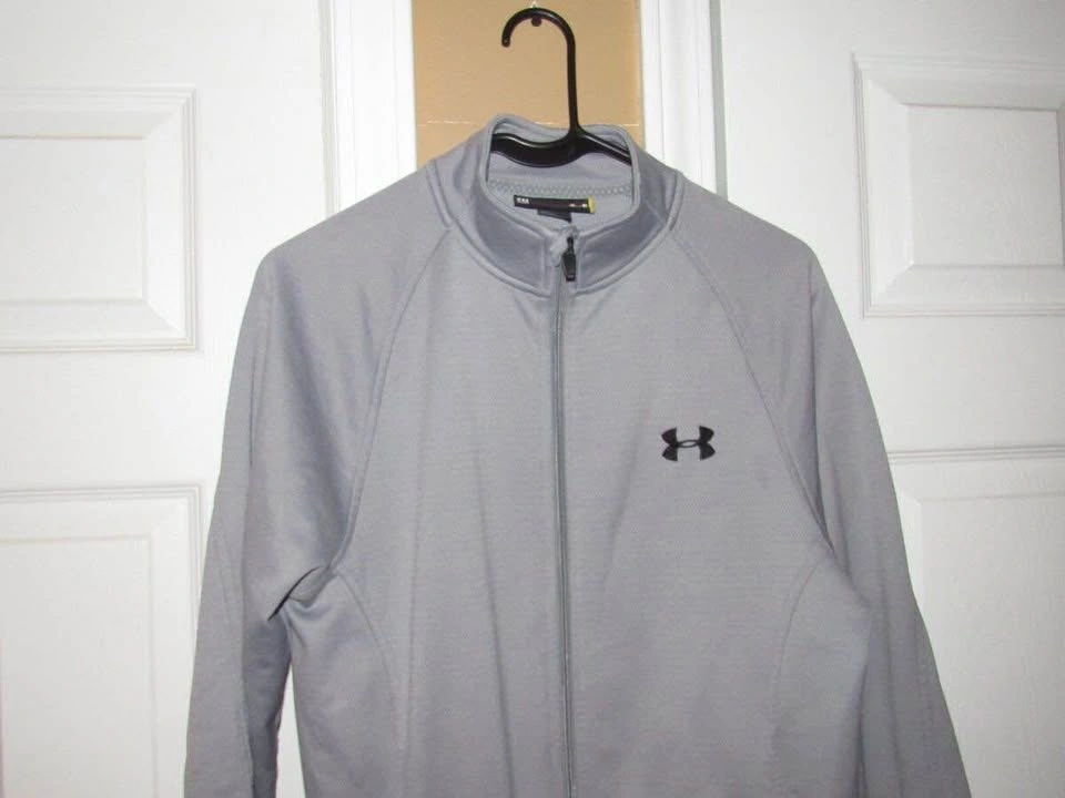 Under Armour Mens Medium Lightweight Jacket Gray Full Zip