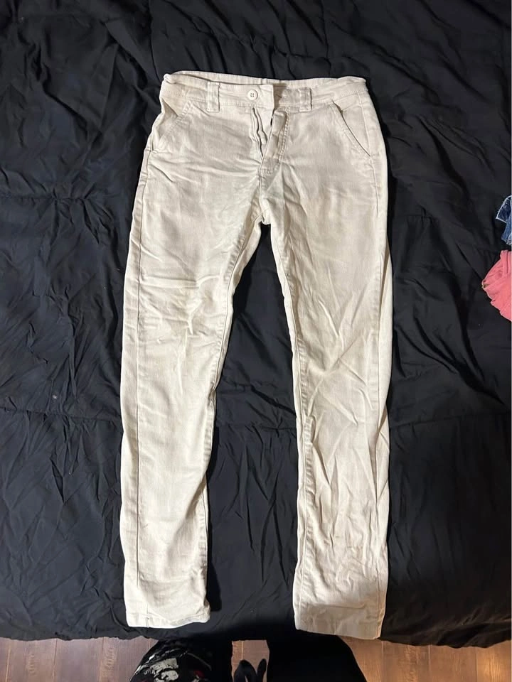 Zara Cream Slim Pants - W30