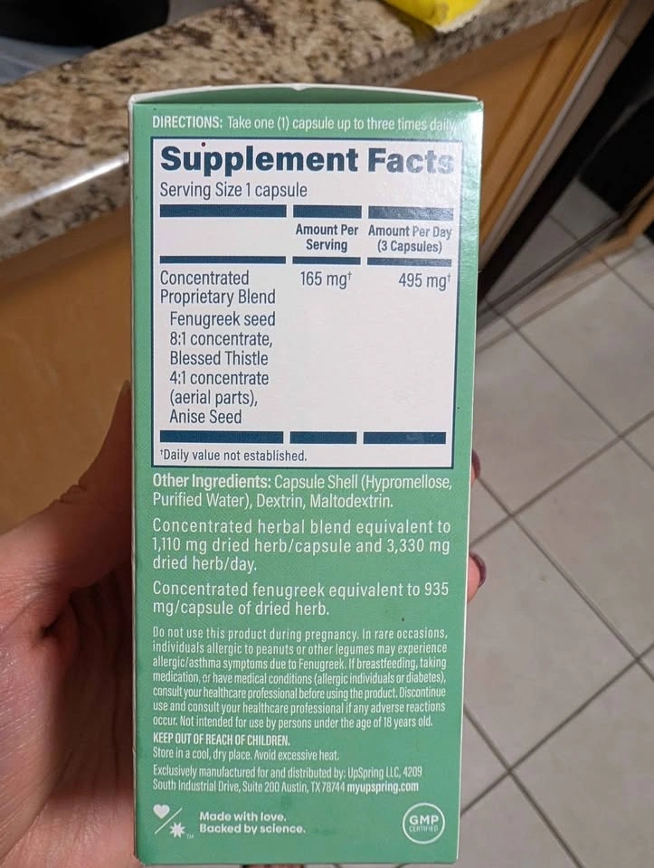 upSpring milkflow Lactation Supplement 100 Capsules - photo 3