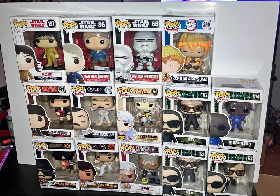 Mixed Lot of Anime/Rocks/Television Funkos ($35-$45)
