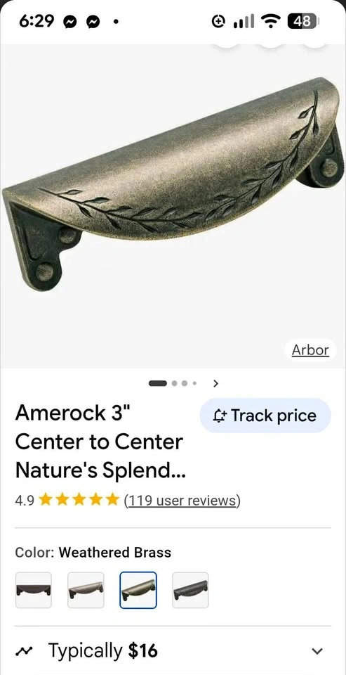 New Amerock Weathered Brass Cabinet Hardware Bundle