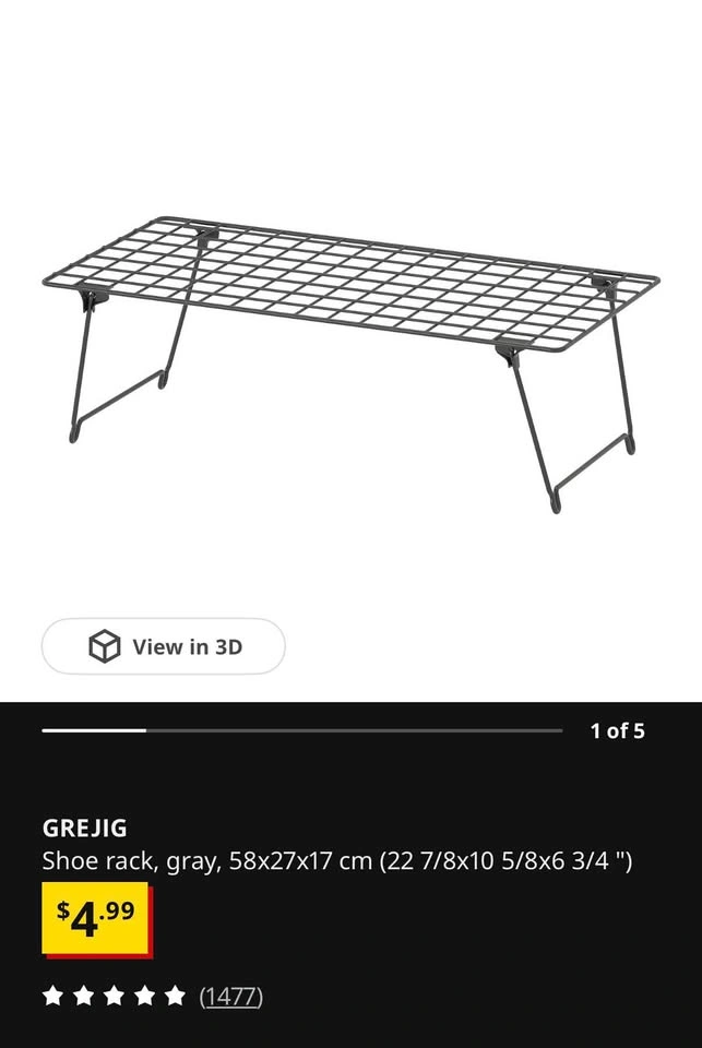 Moving out) IKEA GREJIG Shoe Rack - photo 4