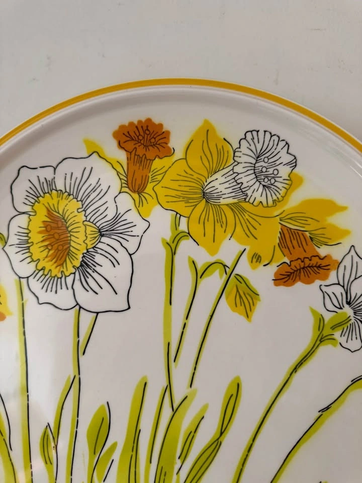 1970s Mikasa Daffodils Large Platter 12" Diameter - photo 4