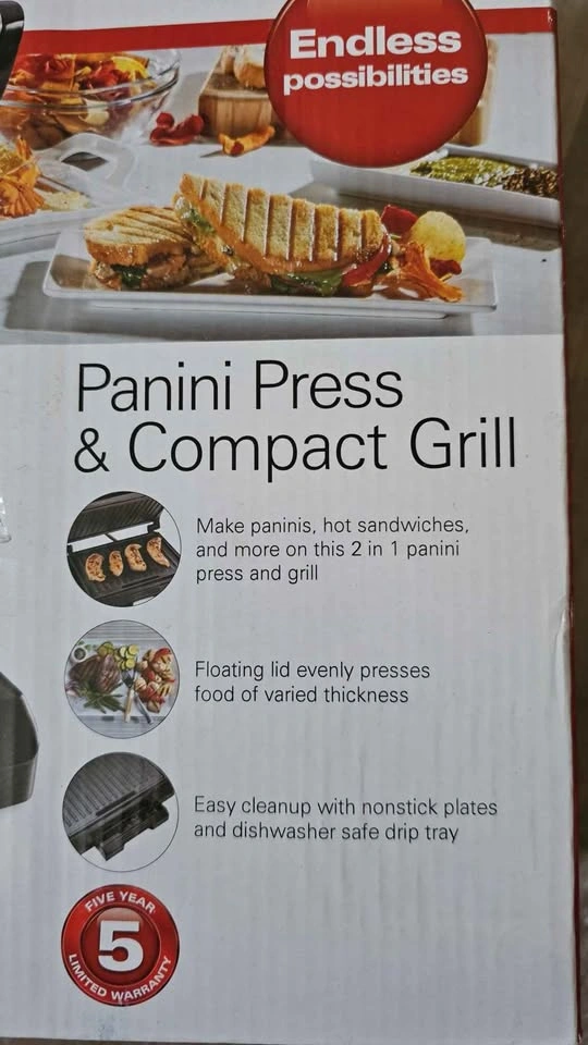 Hamilton Beach Panini Press & Compact Grill - photo 3
