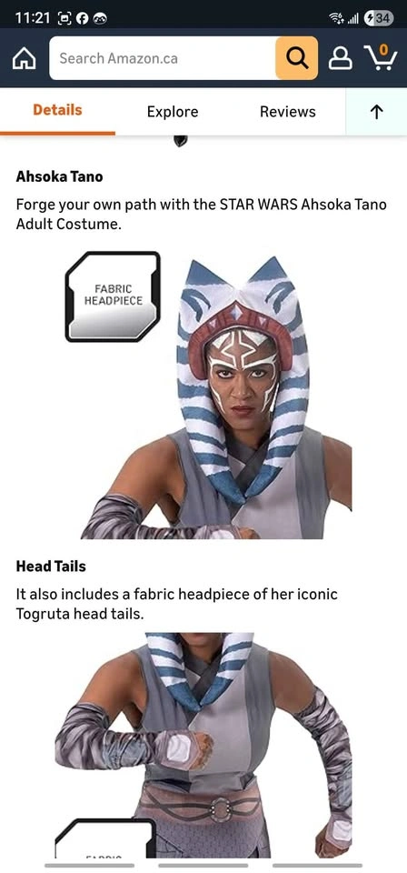 Ahsoka costume Large - photo 2