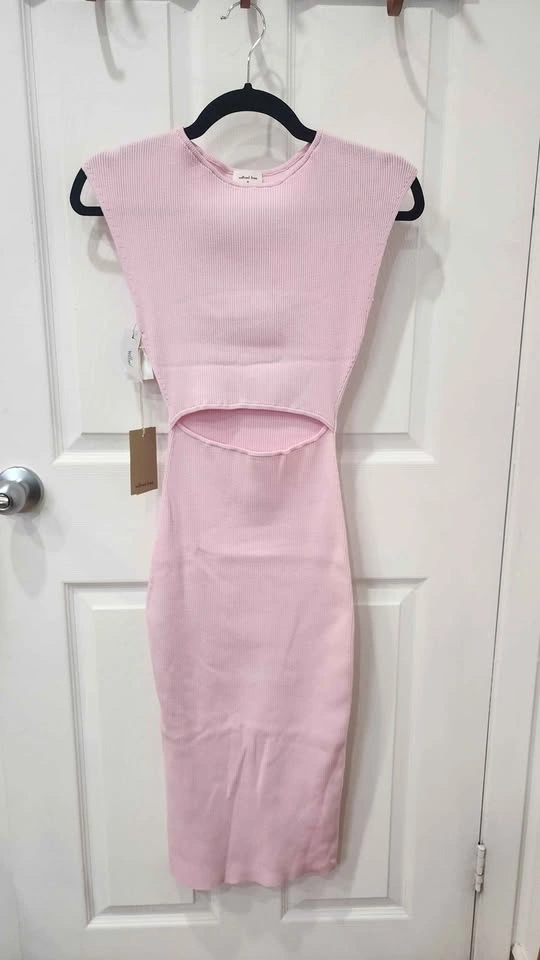 Wilfred Blush Ribbed Dress with Front Cutout - photo 2