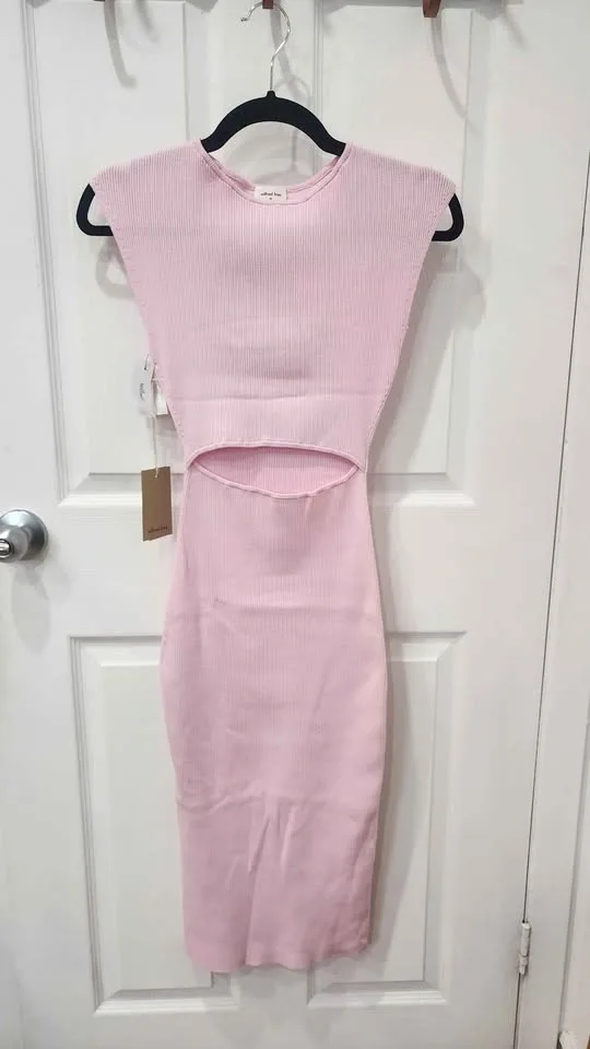 Wilfred Blush Ribbed Dress with Front Cutout - photo 2