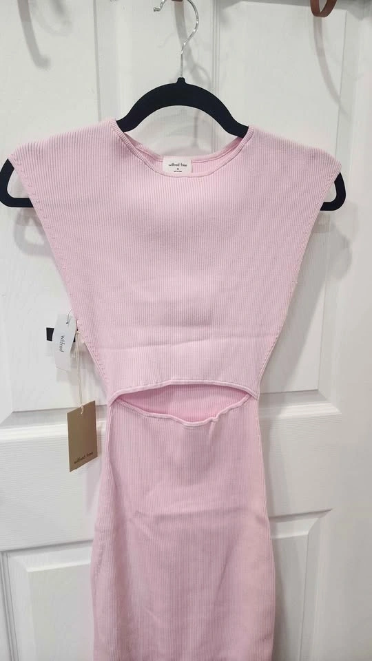 Wilfred Blush Ribbed Dress with Front Cutout - photo 4