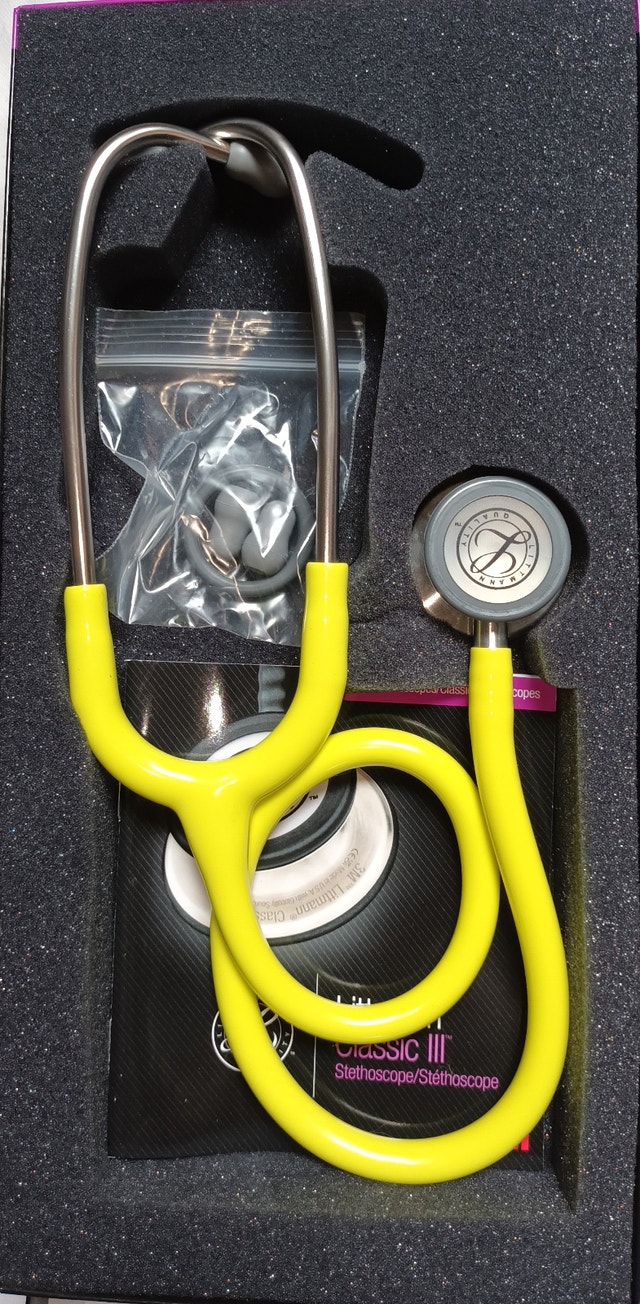 NEW 3M Littmann Classic III Stethoscope, 5839, Yellow - photo 4