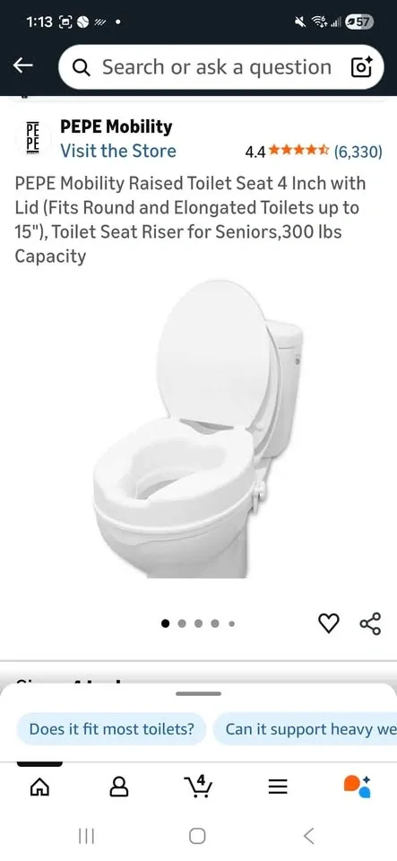 4" Raised Toilet Seat - photo 2