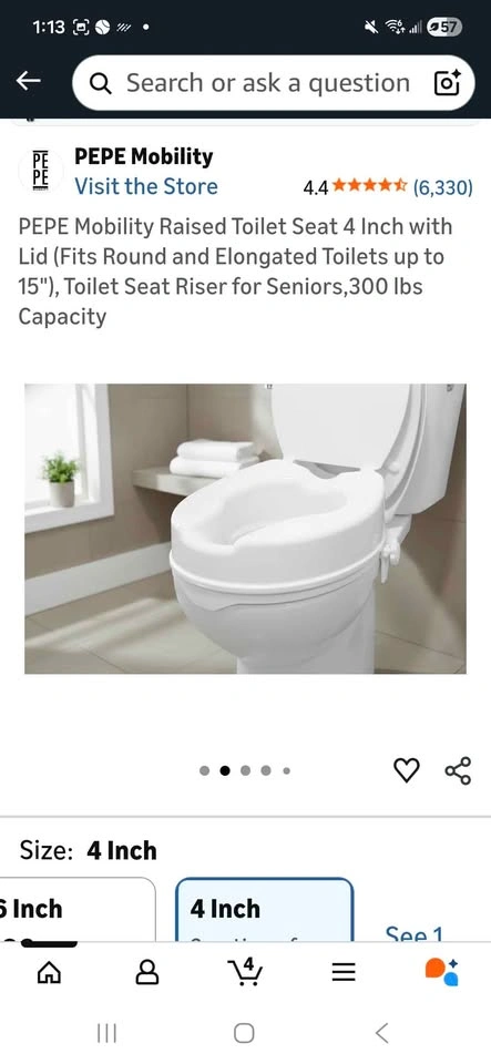 4" Raised Toilet Seat - photo 3