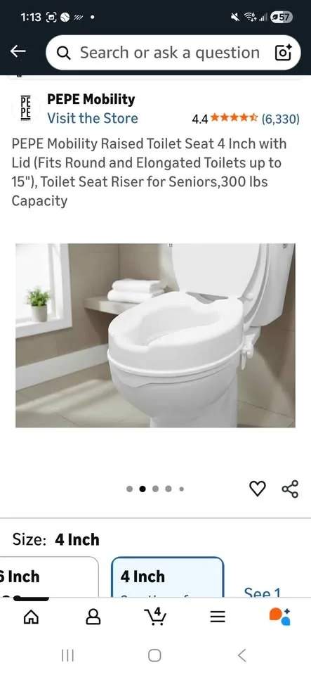 4" Raised Toilet Seat - photo 3