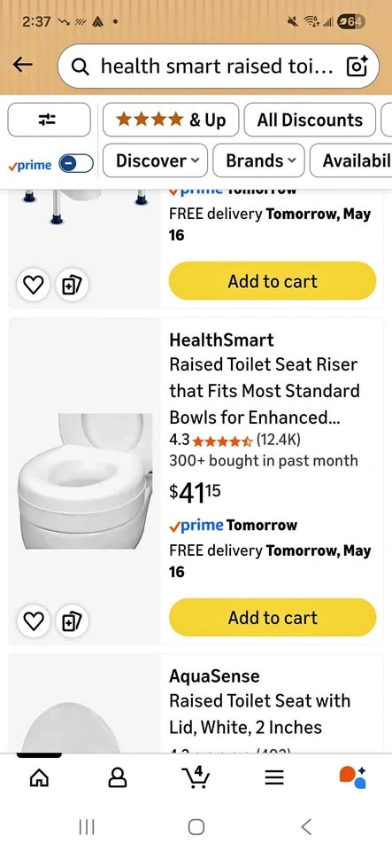 Raised toilet seat