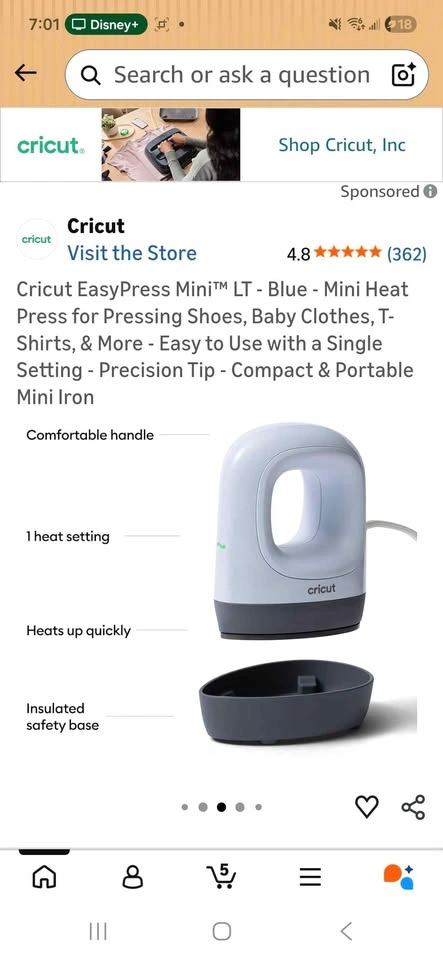 Cricut Easypress Mini LT - photo 4