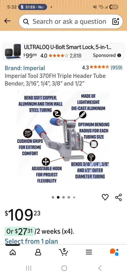 Triple Head 180 Tube Bender - photo 3