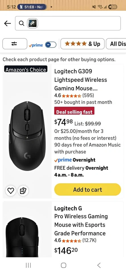 Logitech G309 Lightspeed Wireless Gaming Mouse