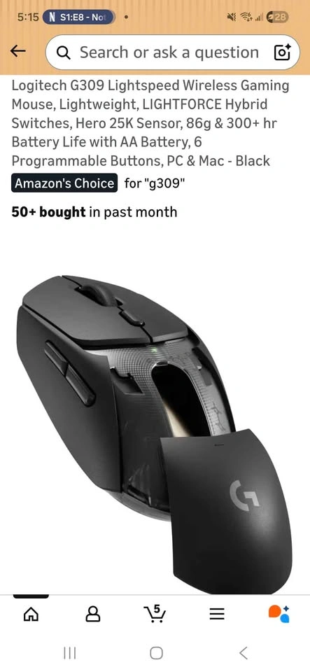 Logitech G309 Lightspeed Wireless Gaming Mouse - photo 5