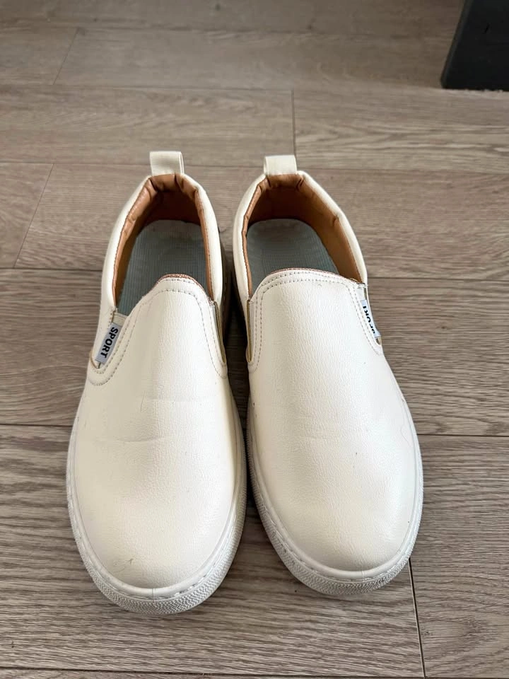 Men’s White Slip-On Shoes Size 42