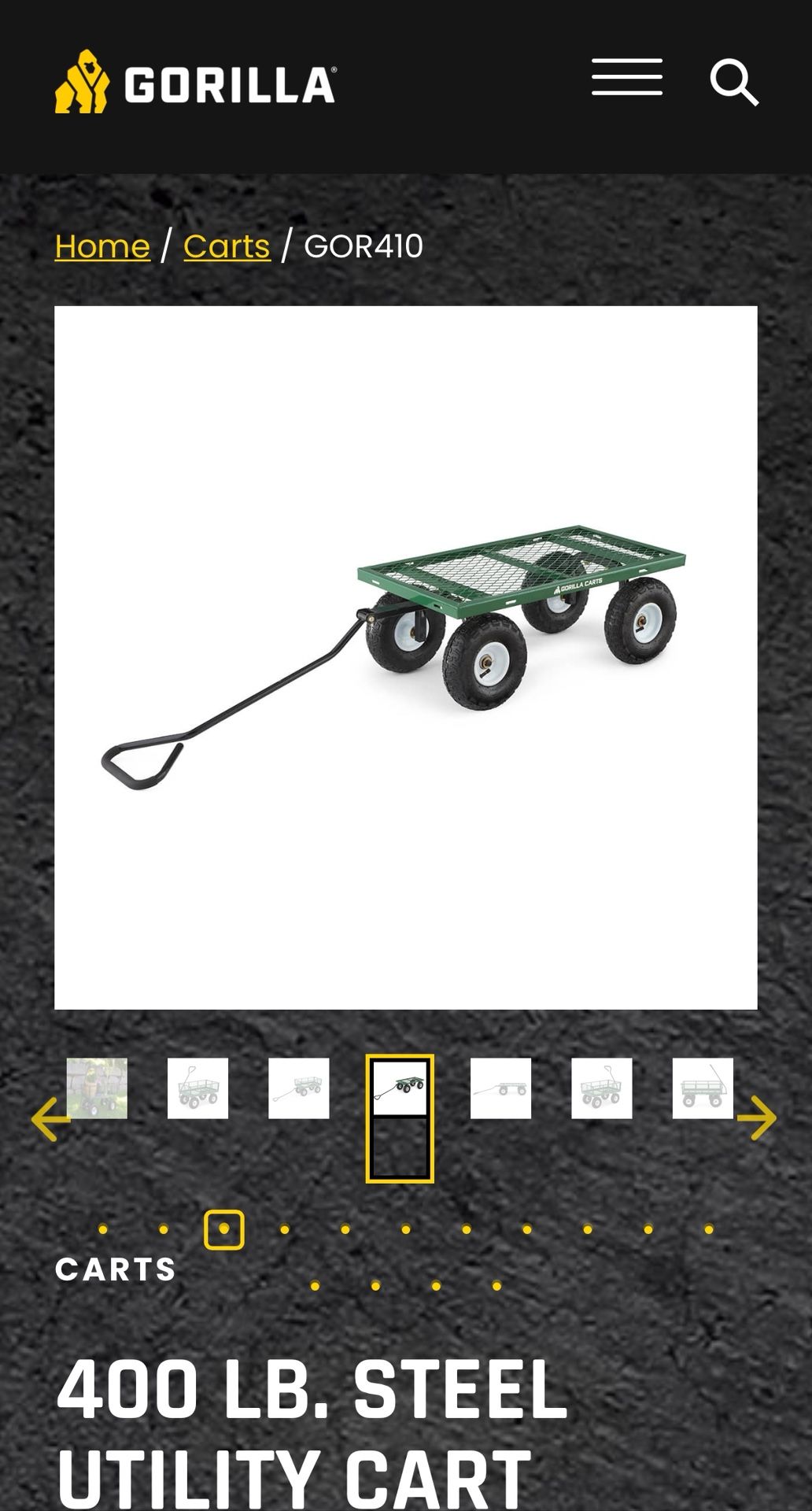 Gorilla Utility Cart GOR410 - photo 5