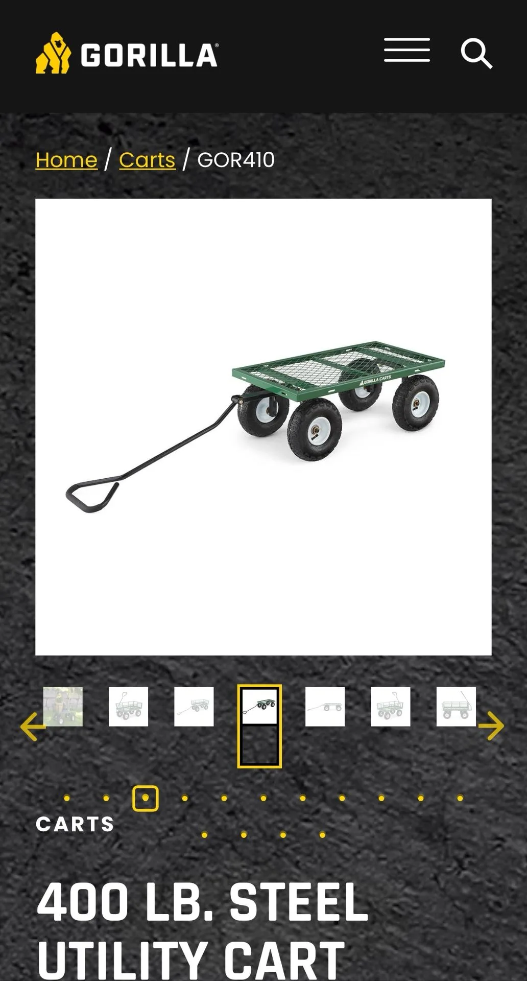 Gorilla Utility Cart GOR410 - photo 5