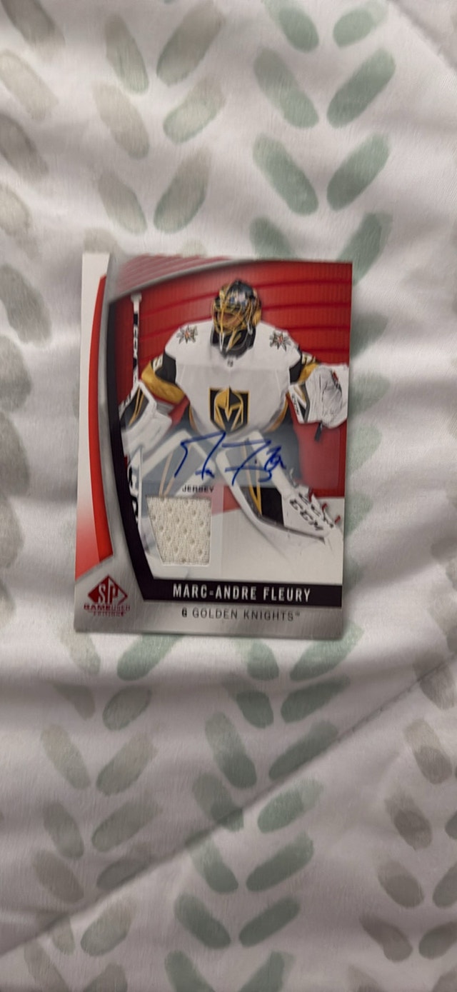 Marc-André Fleury SP Authentic Auto Patch Card – Signed Jersey