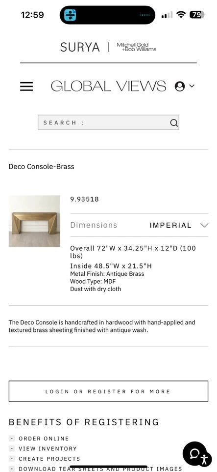Deco Console Table - photo 2