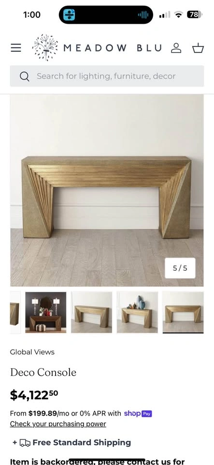 Deco Console Table - photo 4