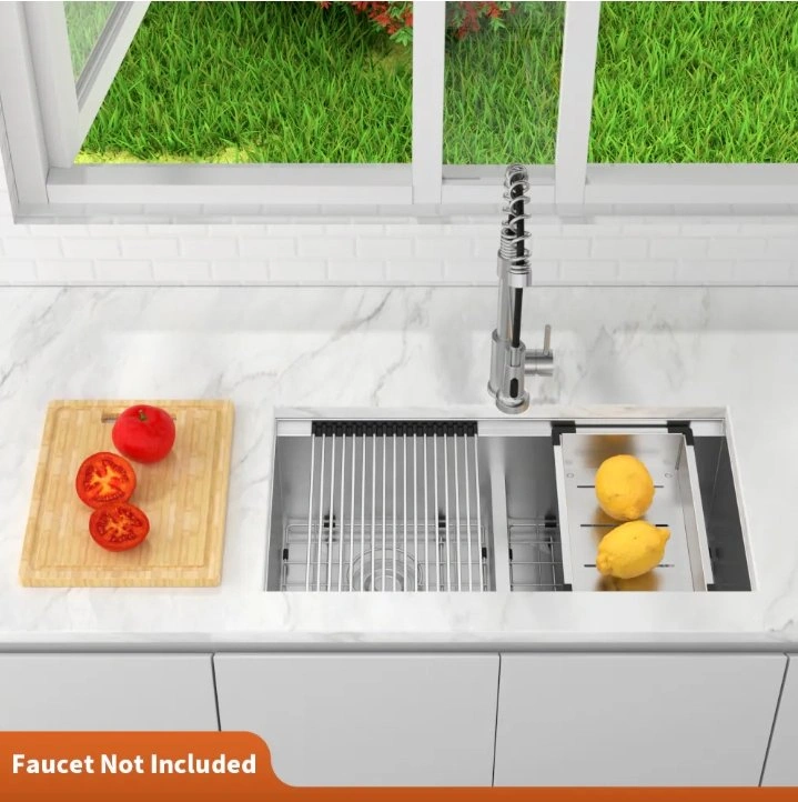 Glacier Bay 31.5" Double Bowl Workstation Sink Combo - photo 2