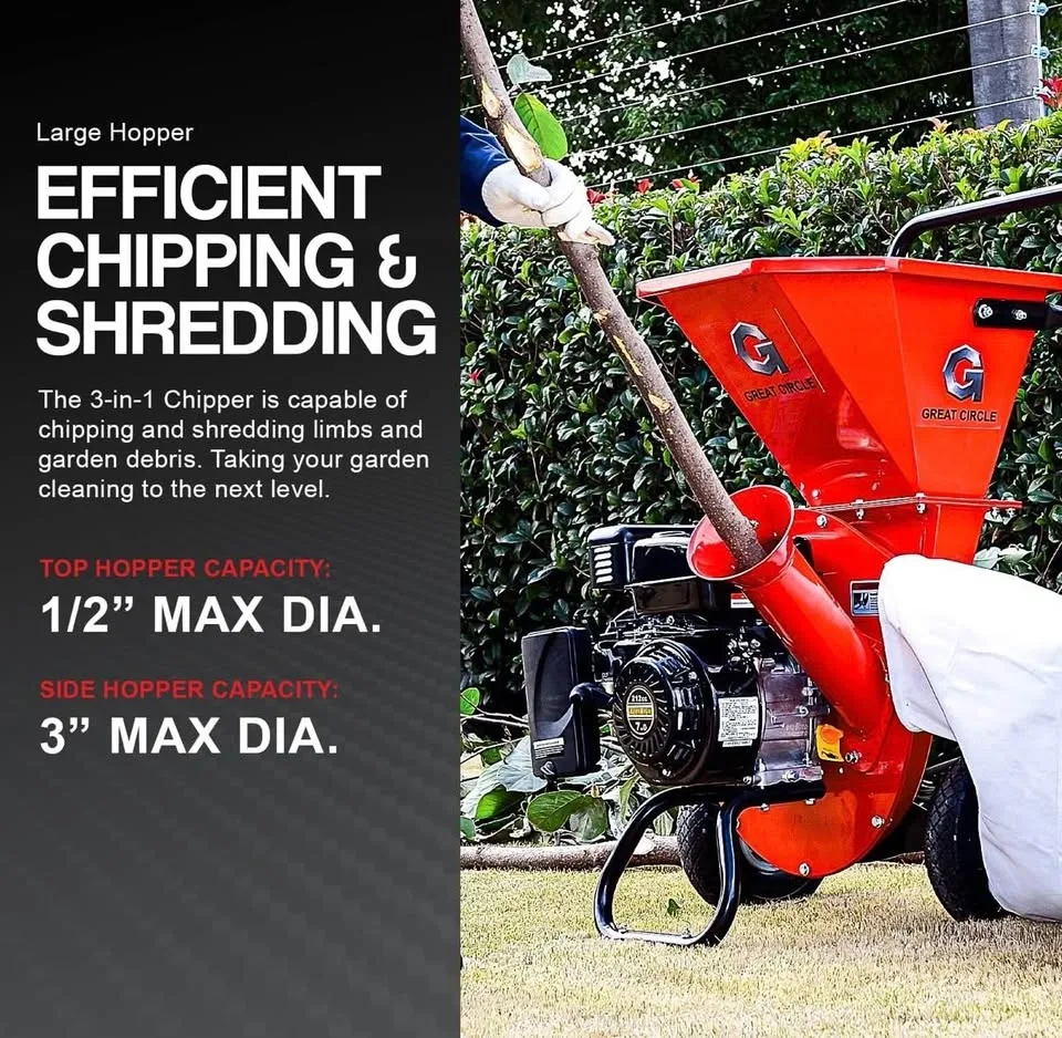 GreatCircleUSA 3-in-1 Gas Wood Chipper/Shredder - photo 4
