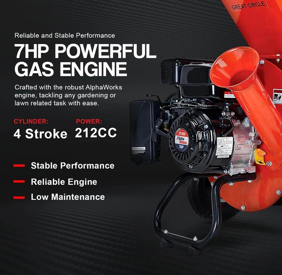 GreatCircleUSA 3-in-1 Gas Wood Chipper/Shredder - photo 5