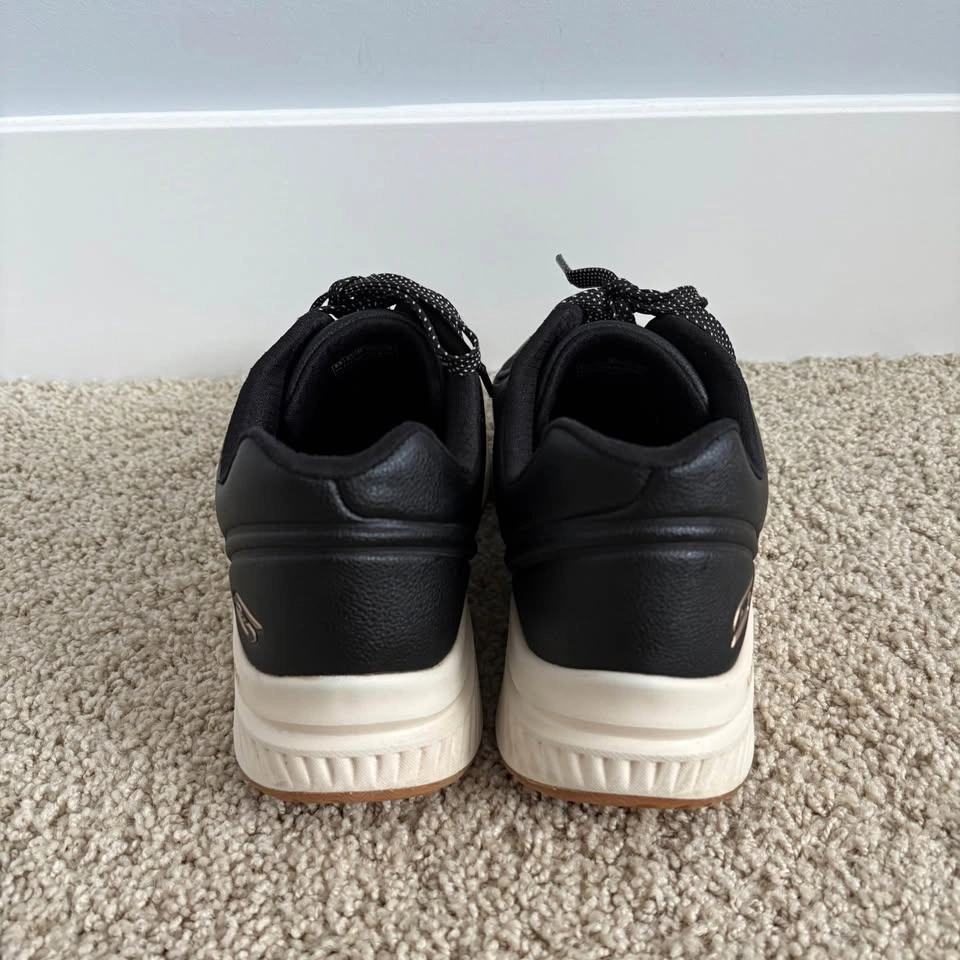 Skechers Women's 8.5 Bobs Squad Arch Comfort Black White Sneaker - photo 3