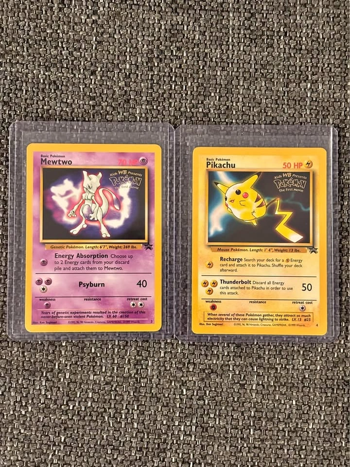 Pokemon Movie Promo Cards - Pikachu & Mewtwo