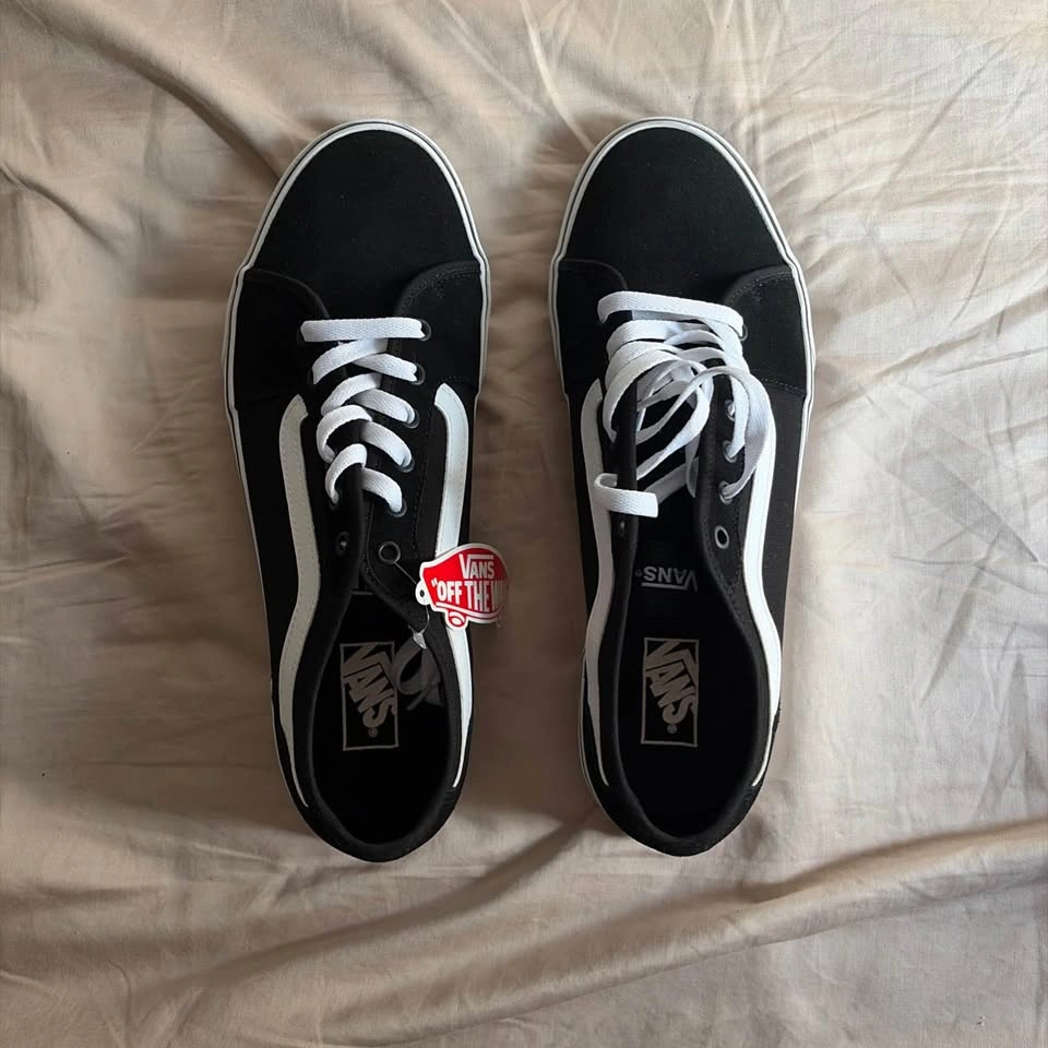 Size 13 - Vans Suede Black/White Filmore - photo 4