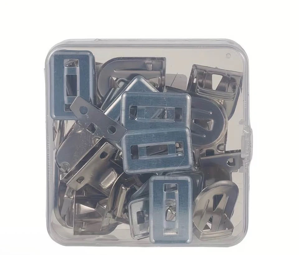 10 Sets Iron Wallets Push Lock Kits White K Color Bag Lock - photo 2