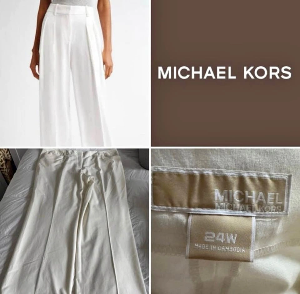 Michael Kors Plus Size 24W Pants - Light Cream