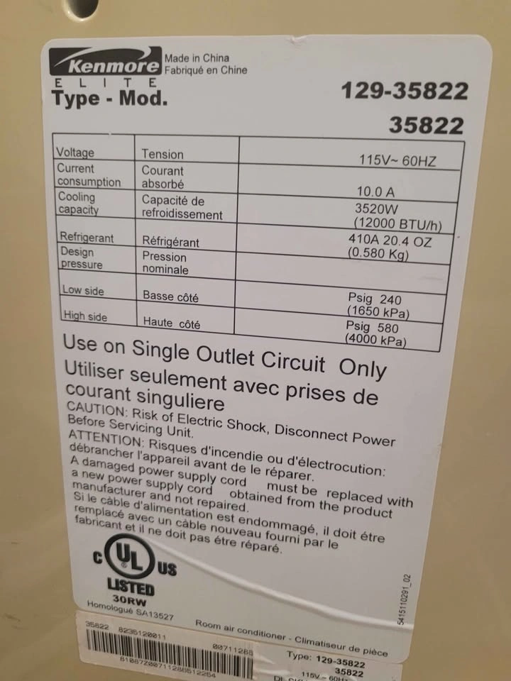Kenmore Elite Portable AC - photo 3