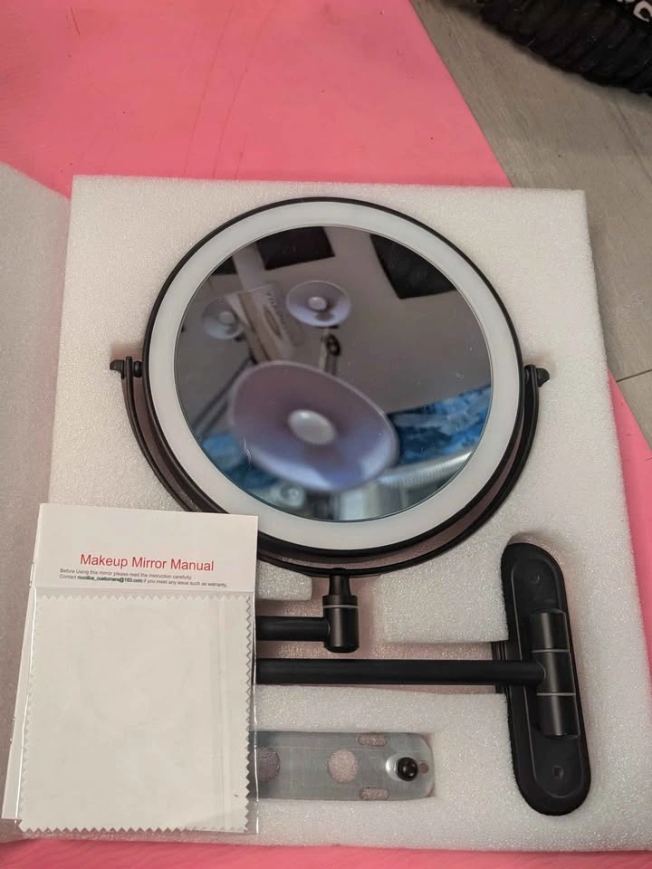 ROCOLLOS Rechargeable Wall Mount LED Mirror 1X/10X
