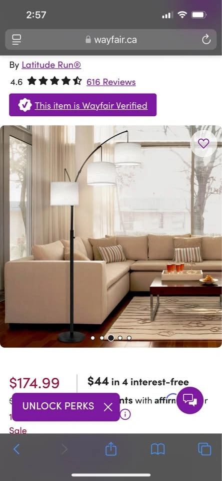 Wayfair 80” 3-Light Tree Floor Lamp — Excellent Condition - photo 5