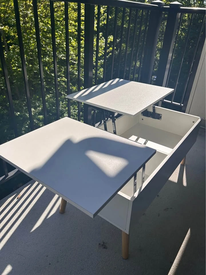 Like New Wade Logan Amzi Lift-Top Coffee Table - Solid White! - photo 5