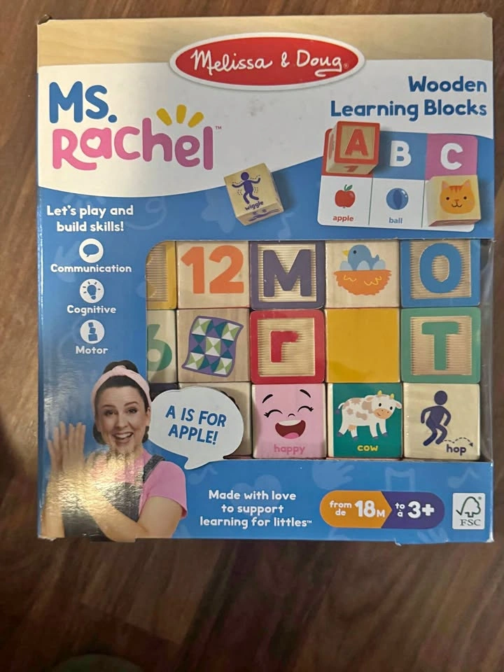 Melissa & Doug MS. Rachel Wooden Learning Blocks
