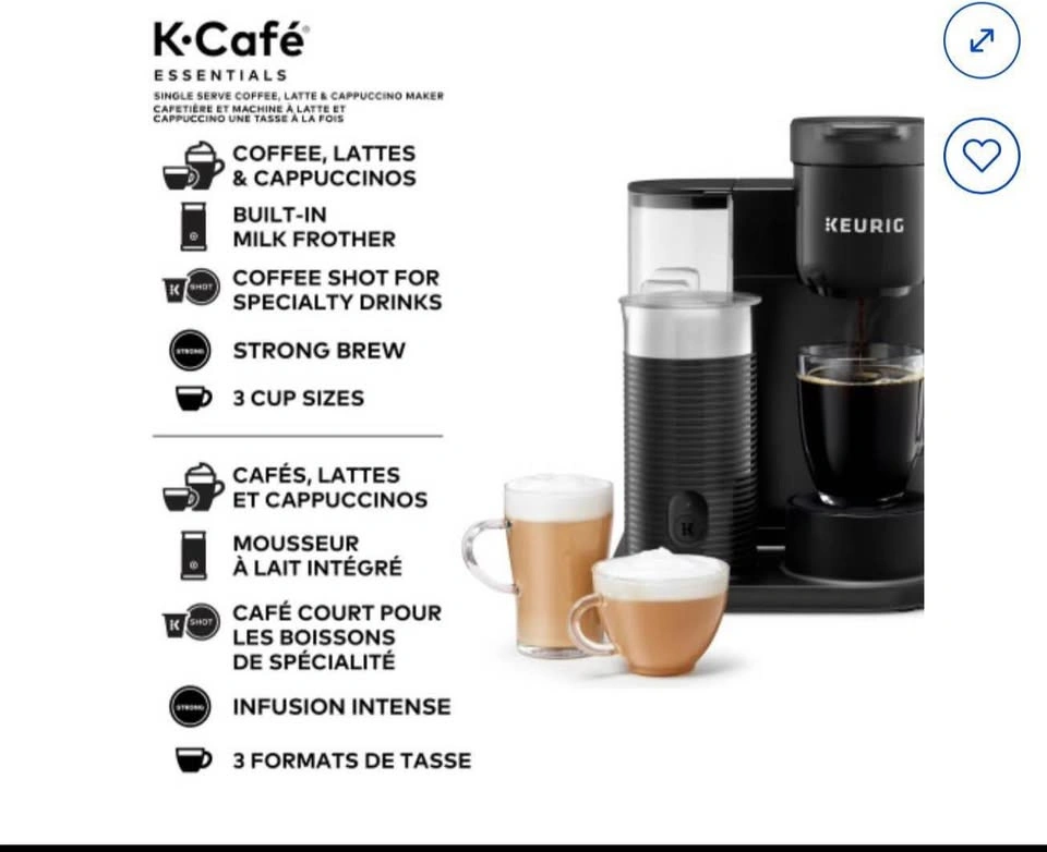 Keurig Coffee Machine with Frother + Pods & Filters - photo 5